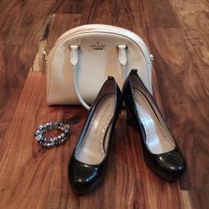 Marc Jacobs black patton wedges